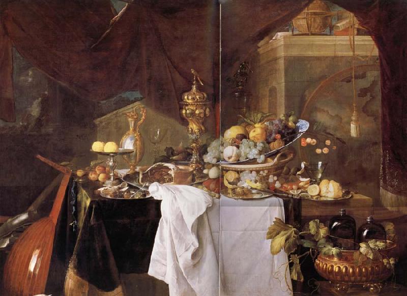 Jan Davidsz. de Heem Fruits et vaisselle:un dessert oil painting picture